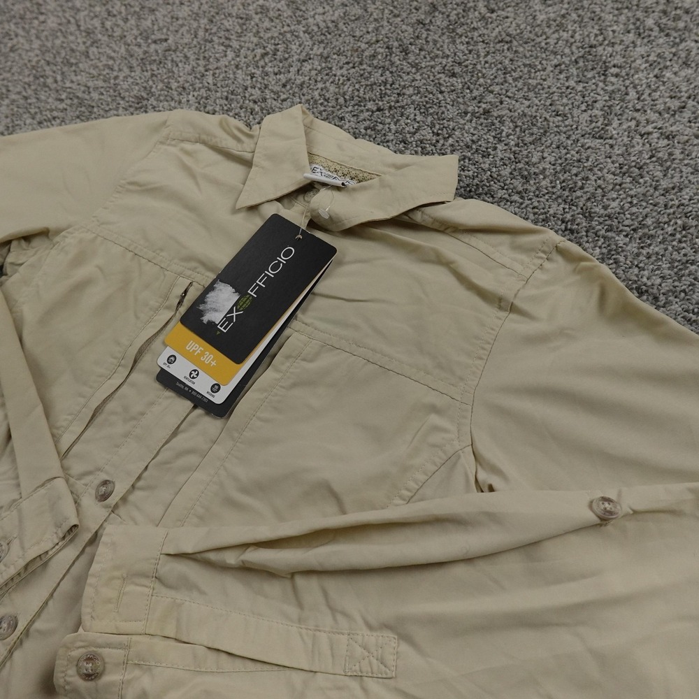 ExOfficio Women's Button-Down Shirt in Light Khaki